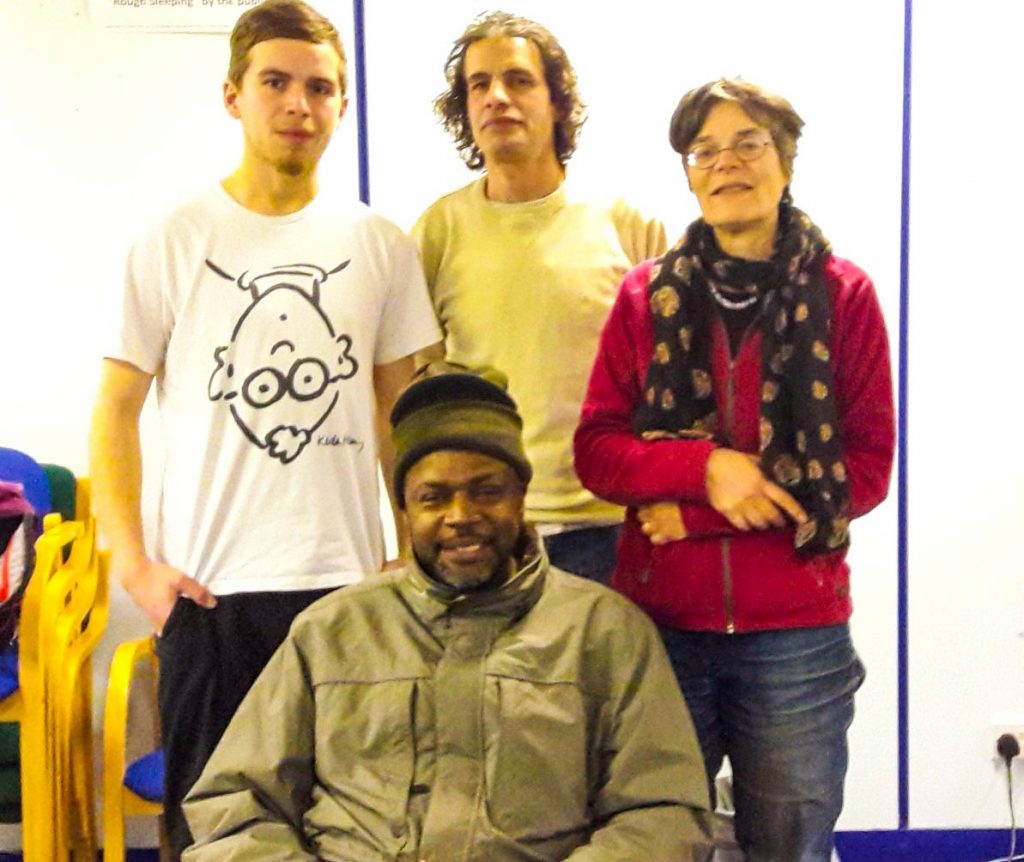 Image of Kevin with people from Groundswell and the Pavement